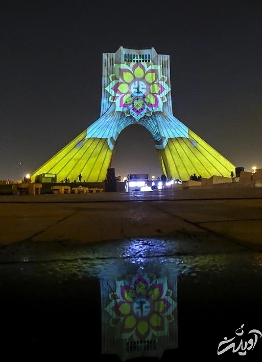 (تصاویر) نورافشانی برج آزادی و برج میلاد